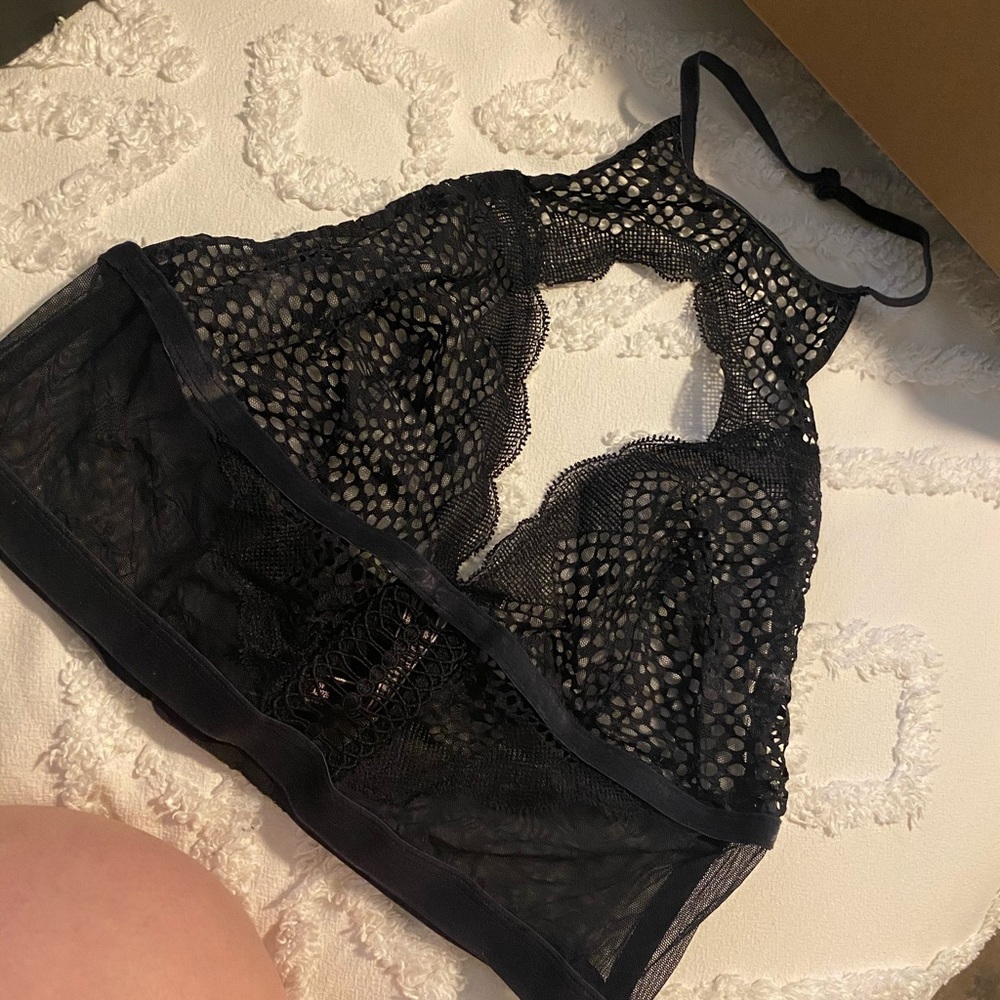 2 Black Victoria’s Secret Lace Bralettes